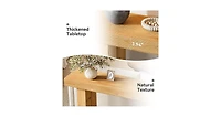 Tribesigns Wood Console Table, 63" Long Entryway Table with Stable Leg, Farmhouse Couch Station Behind Sofa with Storage