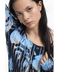 Desigual Women's Fine Floral-Texture Sweater