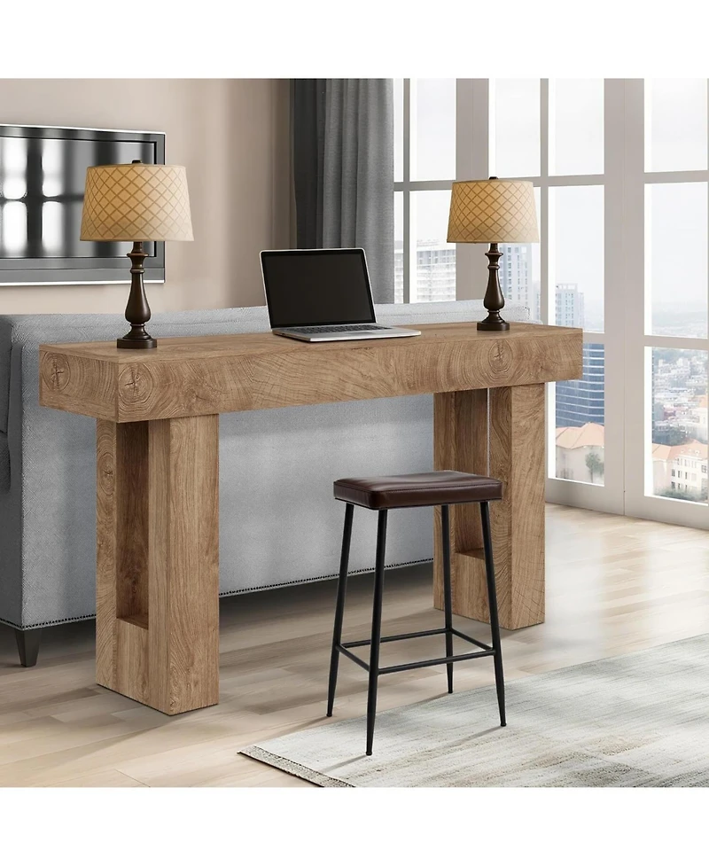 gaomon 63" Long Console Table, Wooden Entry Table for Entryway, Rustic Sofa Tables Behind Couch, Foyer Hallway Tables for Entryway