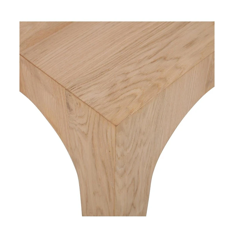 Jofran Archimedes 20" Arched Wood Square Modern Rustic End Table