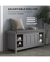 Slickblue Compact Shoe Bench with Hidden Storage