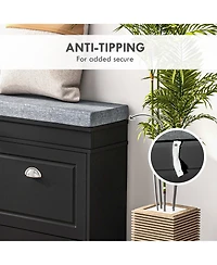 Slickblue Shoe Organizer Bench with Seat and Lower Shelf