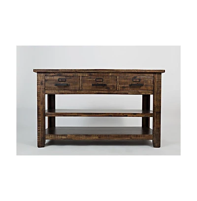 Jofran Cannon Valley Distressed Industrial 50" Sofa Table