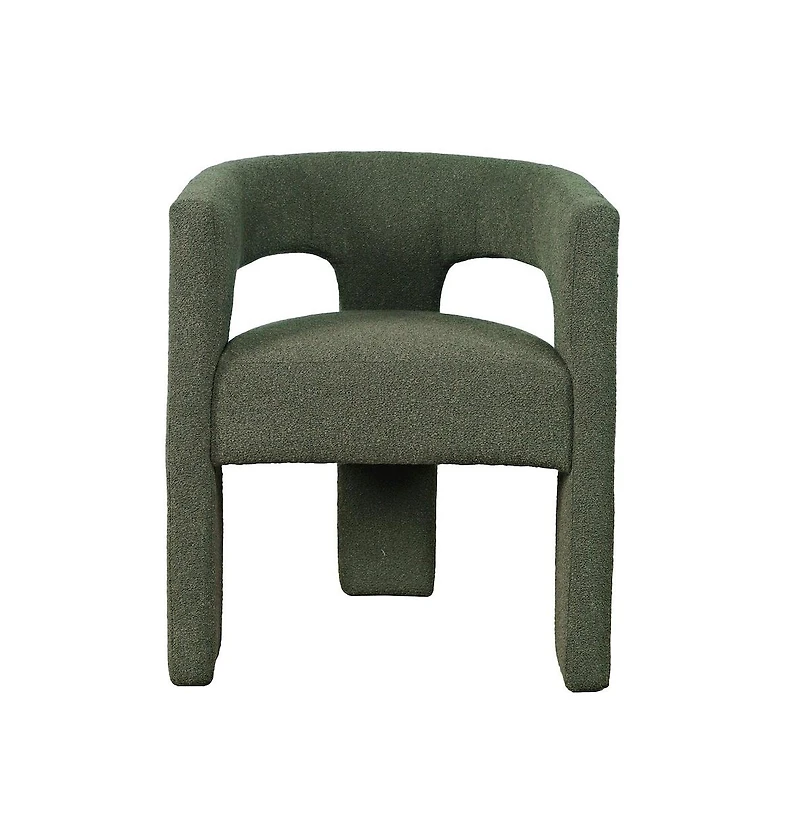 Jofran Sven Modern Contemporary Upholstered Three-Leg Curved Back Dining Chair