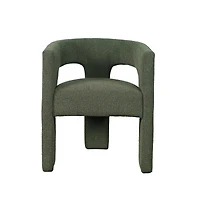 Jofran Sven Modern Contemporary Upholstered Three-Leg Curved Back Dining Chair