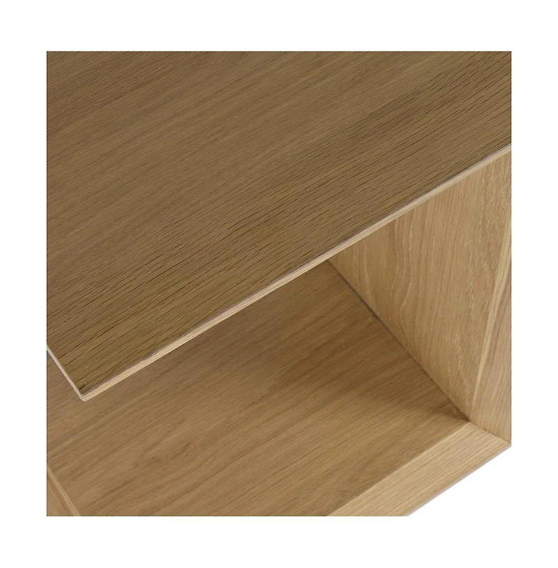 Jofran Nobu Modern Beveled Angle Wood Accent End C-Table