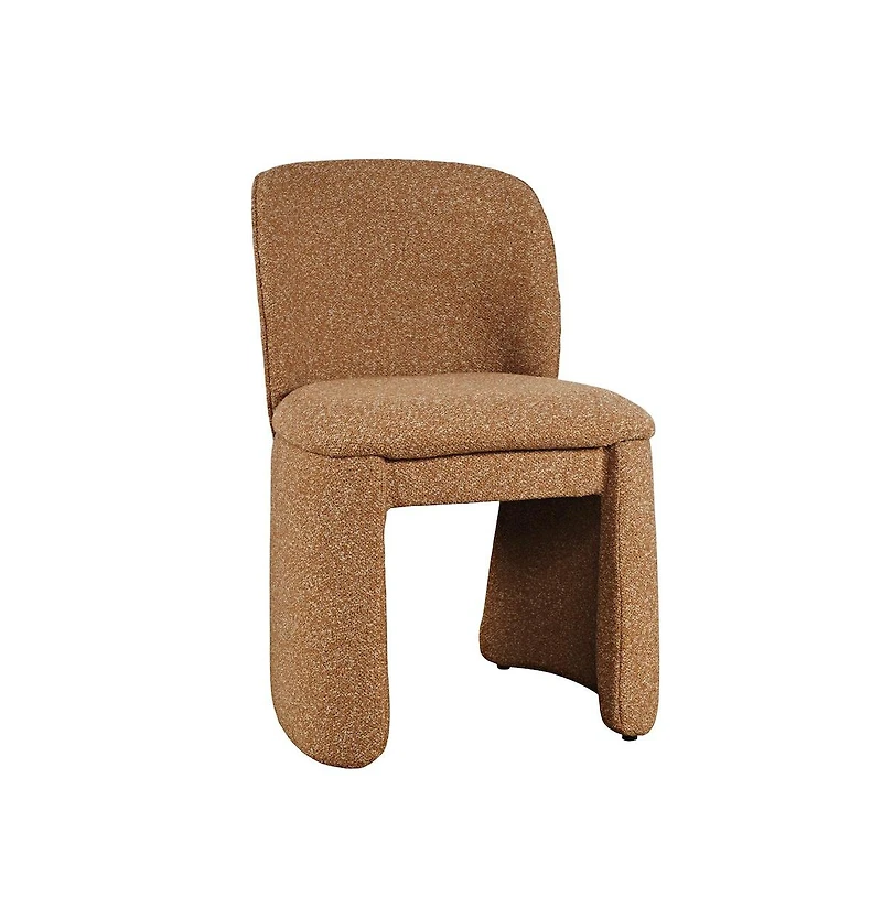 Jofran Breck Mid-Century Modern Curved Upholstered Dining Chair