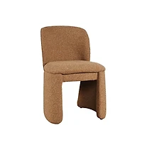 Jofran Breck Mid-Century Modern Curved Upholstered Dining Chair