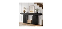 Tribesigns Black Console Table, 70.9-Inch Extra Long Sofa Table