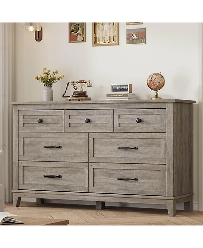 Gaomon 7 Dresser for Bedroom, 54 in Wide Drawer Dresser with Storage Freestanding