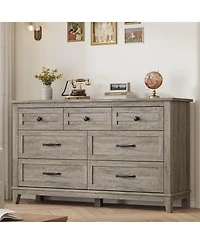 Gaomon 7 Dresser for Bedroom, 54 in Wide Drawer Dresser with Storage Freestanding