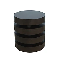 Jofran Brix Mid-Century Modern Floating Sculpture Layered Round End Table