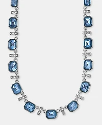 Anne Klein Pave Bar & Emerald-Cut Stone Collar Necklace, 16" + 3" extender