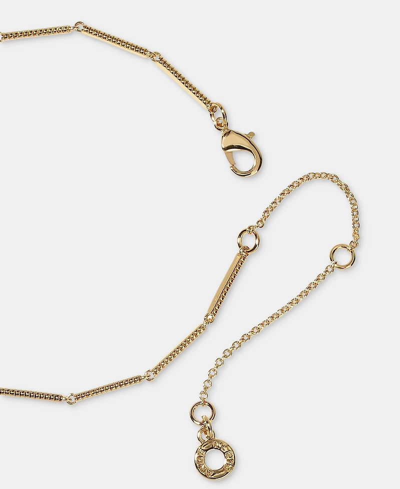 Anne Klein Cubic Zirconia Bar Stationed Statement Necklace, 16" + 3" extender