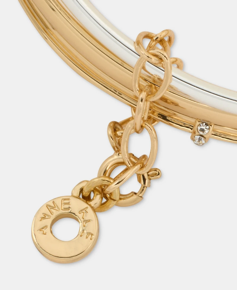 Anne Klein 3-Pc. Set Crystal Bangle & Cuff Bracelets