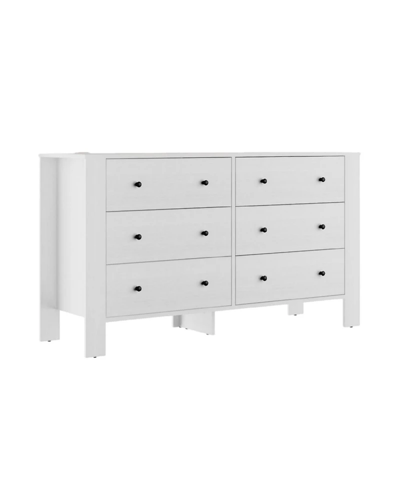Gaomon 6-Drawer Wood Modern Wide Storage Dresser