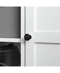 Slickblue Entryway Shoe Rack with Seat and Hidden Drawer