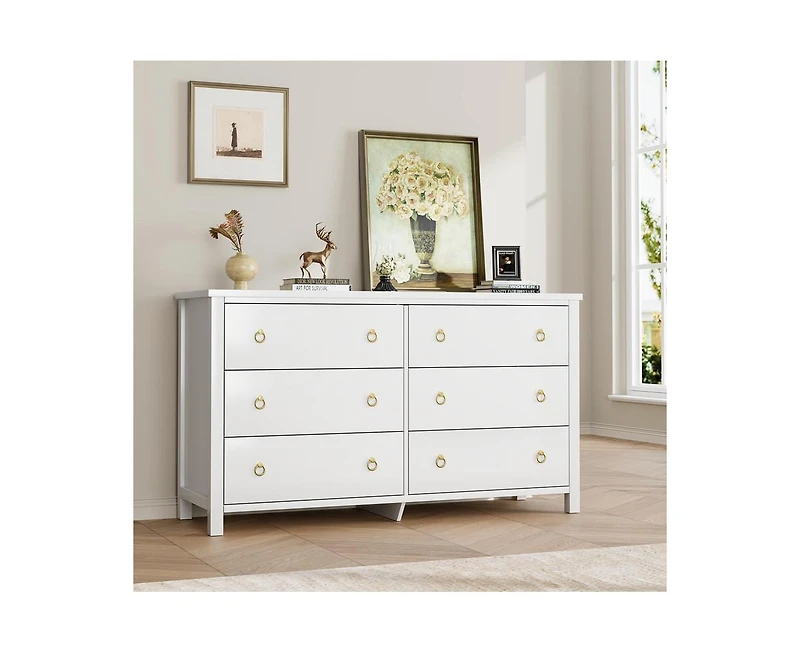 gaomon 6 Dresser for Bedroom, 47.2" Wide Dresser