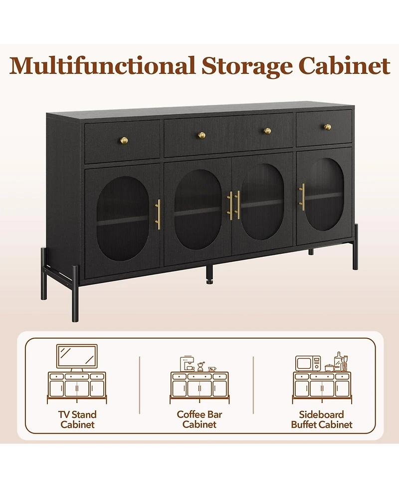 gaomon Buffet Cabinet with Storage,62'' Large Sideboard