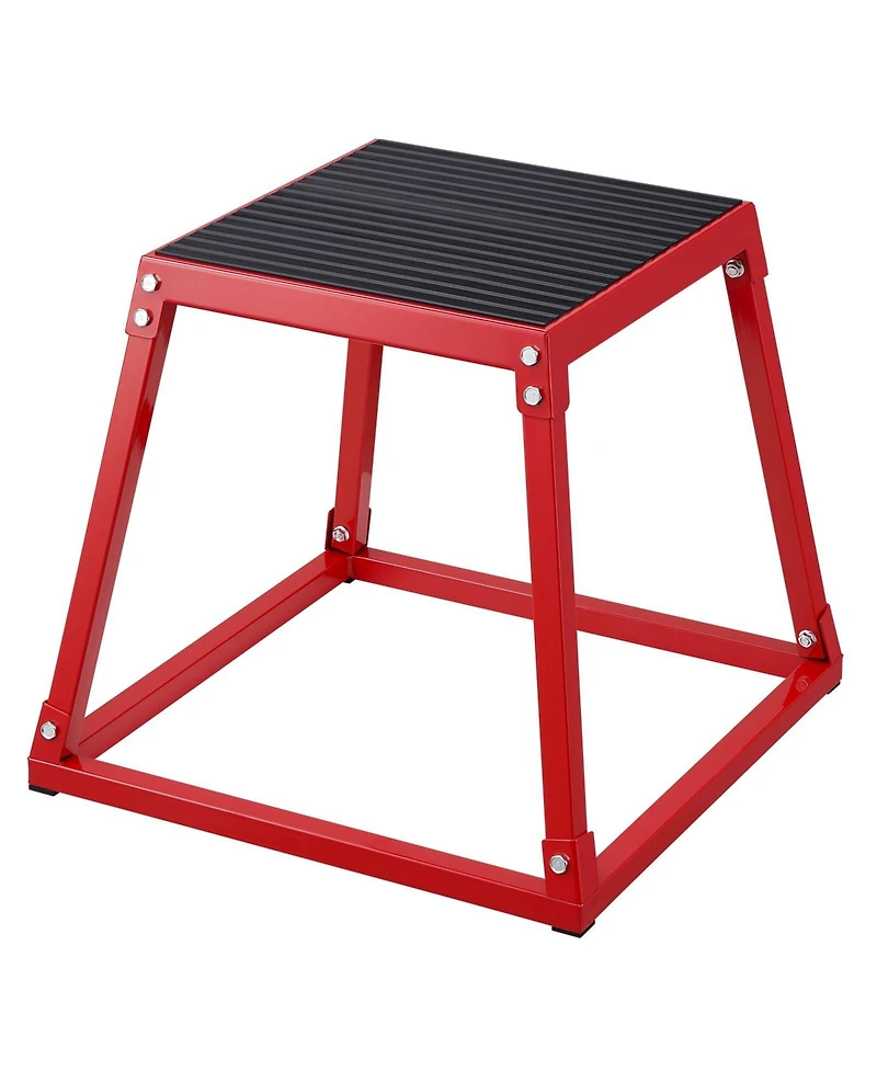 Sugfit 18" Steel Plyo Jump Box Agility Training Platform Red