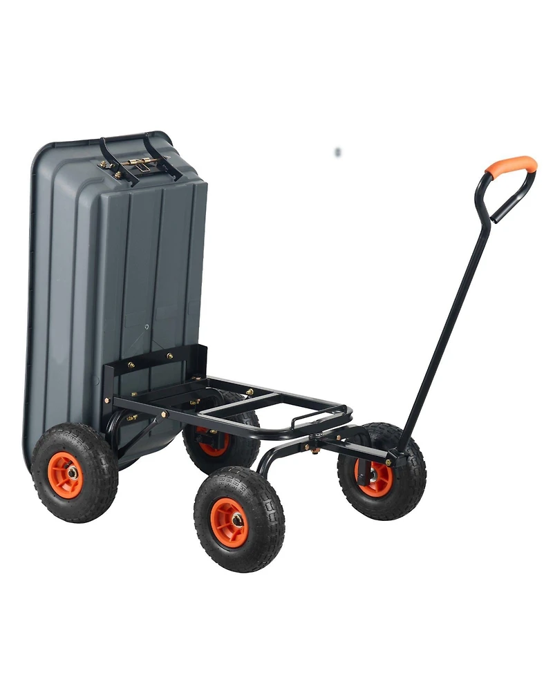 Sugfit Poly Garden Cart with 600 lbs Capacity & Steel Reinforcement