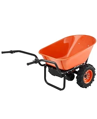 Sugfit Heavy-Duty Electric Wheelbarrow with 7 Cu.Ft Capacity & Dual Wheels