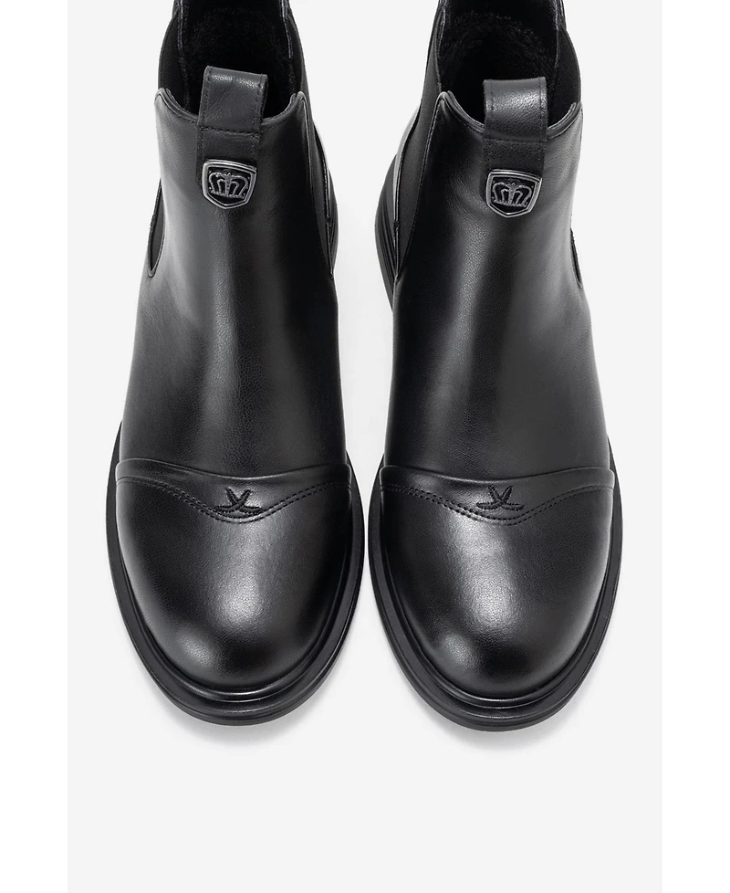 Forever & Always Shoes Sidney Leather Buckled Chelsea Boot (Women)