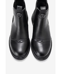 Forever & Always Shoes Sidney Leather Buckled Chelsea Boot (Women)