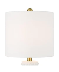 360 Lighting Hobnail 22 1/2" High Small Modern Accent 3-Way Table Lamps Set of 2 White Ceramic Living Room Bedroom Bedside Nightstand