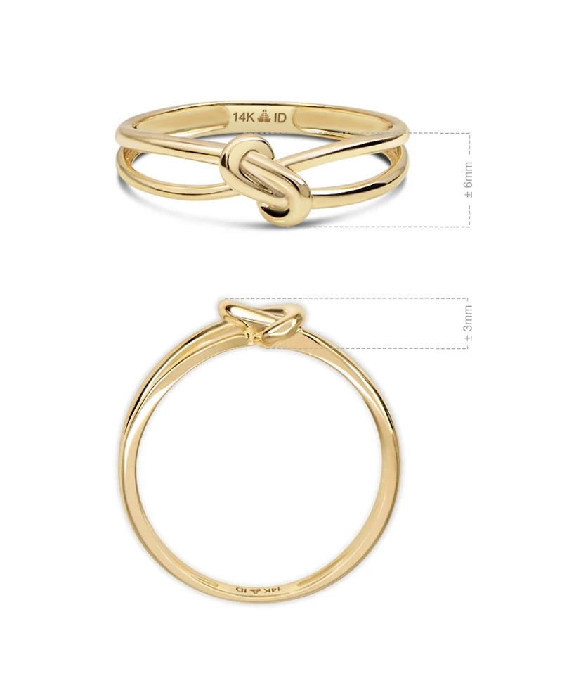 Devata Love Knot Statement Ring in 14K Gold, Size 9, approx. 2.0 grams.