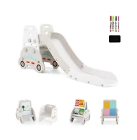 Hongge 5 1 Convertible Toddler Slide and Art Easel Set
