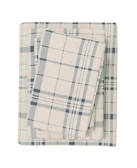 Linery & Co Ultra-Soft Turkish Cotton Plaid Flannel Sheet Set