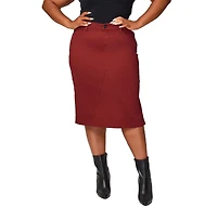 Slink Jeans Women's Midi Skirt with Side Vents