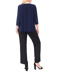 Msk Plus V-Neck Tulip Hem Top