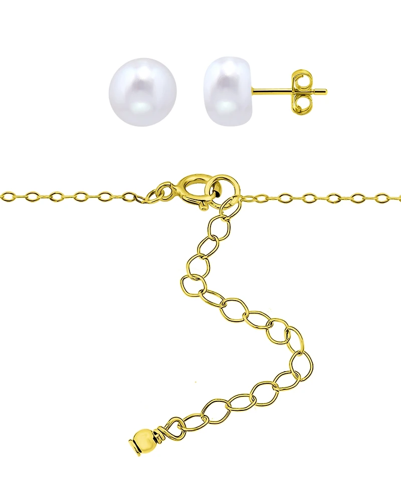 Giani Bernini 2-Pc. Freshwater Pearl Necklace and Stud Earrings Set
