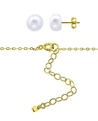 Giani Bernini 2-Pc. Freshwater Pearl Necklace and Stud Earrings Set