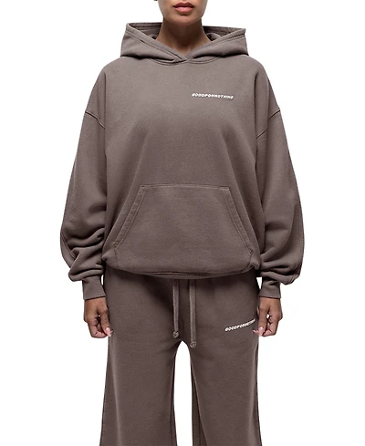 Good For Nothing Women's Vintage Taupe Relaxed Hoodie