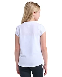 adidas Girls' 8-16 Essential Short-Sleeve Ribbed Crewneck T-Shirt