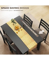 Homcom 5-Piece Dining Table Set with Upholste Chairs