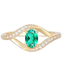 Macy's Lab Grown Multi Gemstone Ring Sterling Silver (also 14k Gold Over Silver)