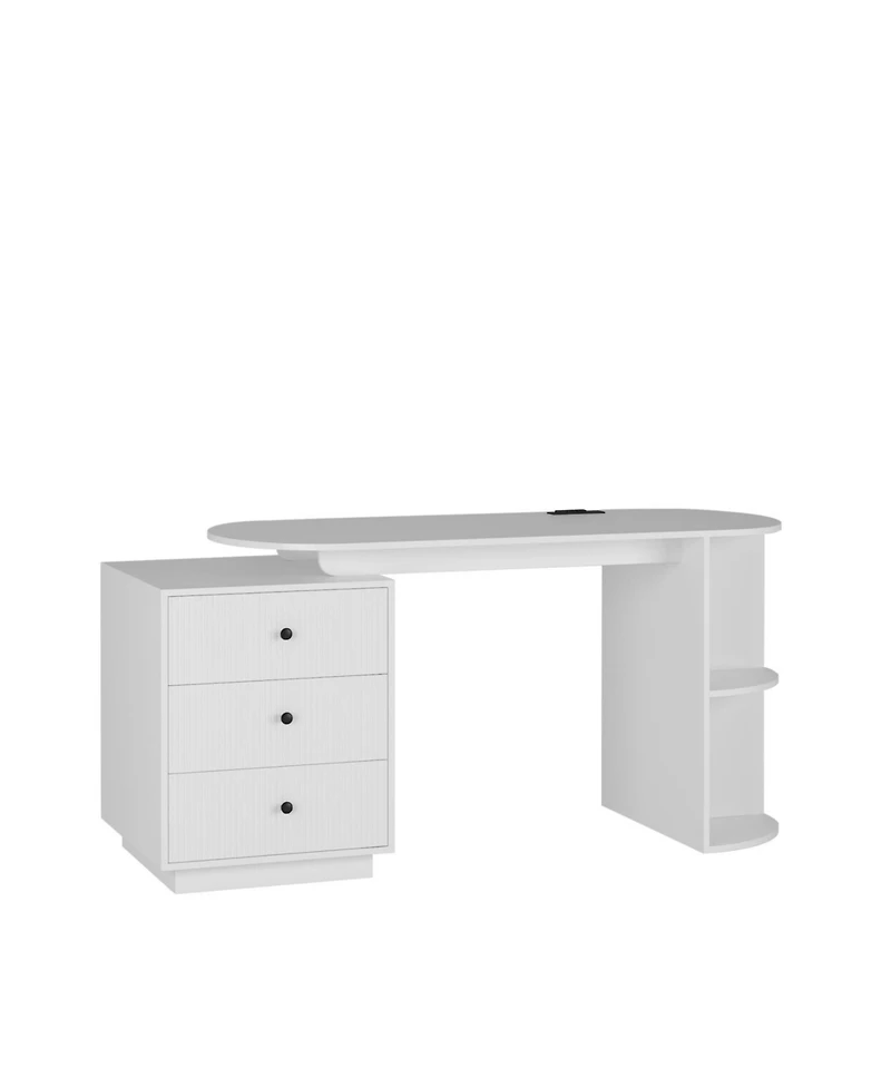 Streamdale Furniture Streamdale Modern Expandable Home Office Desk with Storage & Hutch