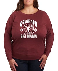 Hybrid Apparel Plus Colorado Ski Mama Word Art Graphic T-shirt