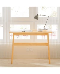 Streamdale Furniture New design Bamboo Computer Desk for Home Office and Gaming