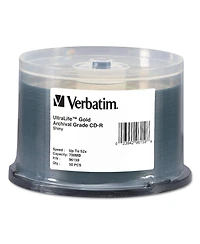 Verbatim 96159 700 Mb/80 min 52X Archival Grade Cd-r Recordable Disc in Spindle - Gold (50/Pack