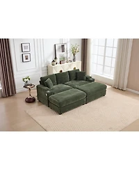 Streamdale Modular Sectional Sofa Bed Set - Green