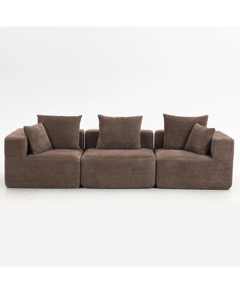 Streamdale Oversized Modular Deep-Seat Sofa, 3-Piece Sectional Couch