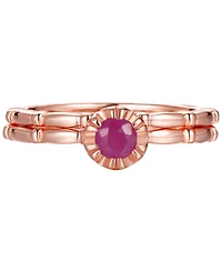 Macy's Ruby Ring (2/5 ct. t.w.) in Rose Gold Plated Sterling Silver