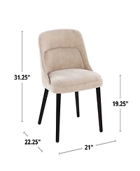 Lumisource Fabric Rina Mid-Century Modern Dining Chair, Set of 2