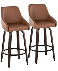 Lumisource Fabric Hannah Transitional Fixed-Height Counter Stool, Set of 2