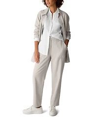Eileen Fisher Women's Easy Tapered Zipper & Button Mid Rise Pants